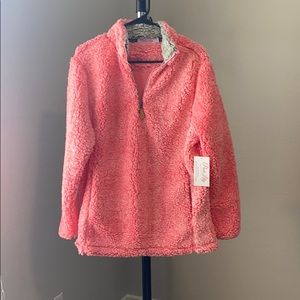 Hot Pink Sherpa Pull Over
